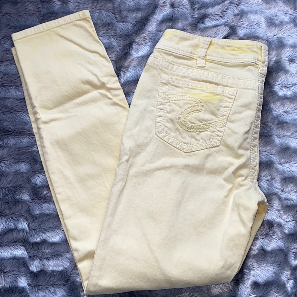 Yellow Silver  Skinny Jeans 🌟